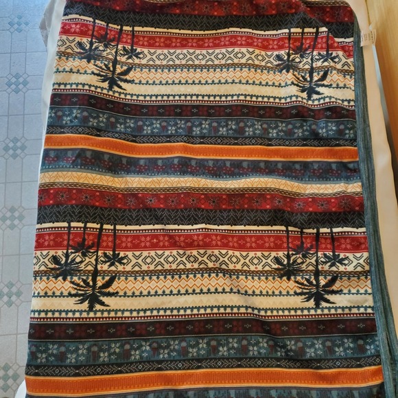 JuJuBe Kids baby Blanket Palm‎ Tree Pattern Blue Red Beige - Picture 5 of 5